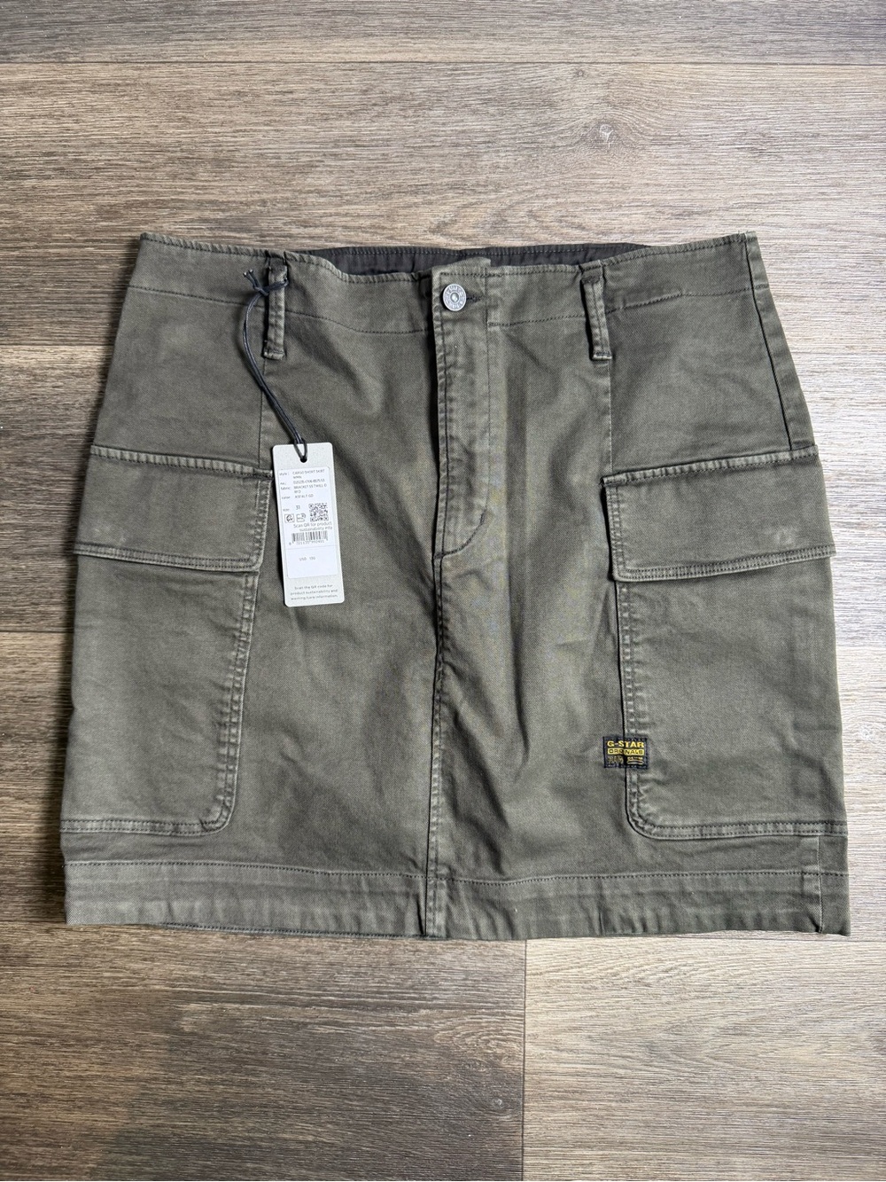 G-Star Olive Utility Cargo Mini Skirt